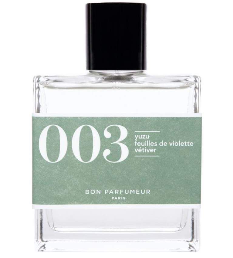 Bon Parfumeur 003: yuzu / feuilles de violette / vetiver