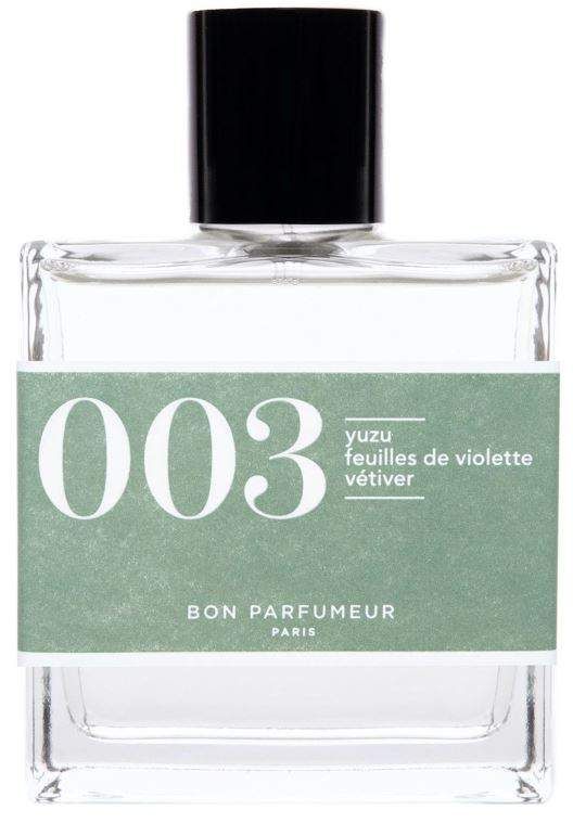 Bon Parfumeur 003: yuzu / feuilles de violette / vetiver