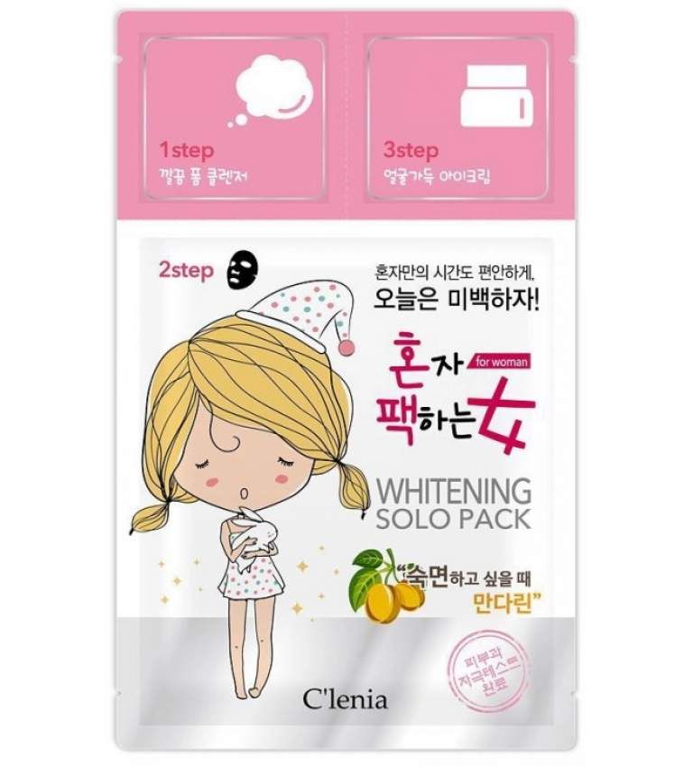 Clenia Clenia Solo Pack Woman Whitening 3 Step Mask