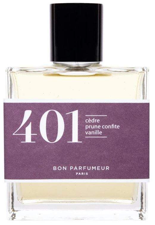 Bon Parfumeur 401: cedar/ candied plum / vanilla