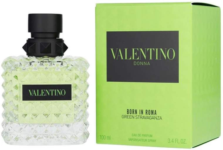 Valentino Valentino Donna Born in Roma Green Stravaganza